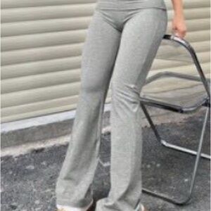 SHEIN Gray Boot Cut Flare Pants